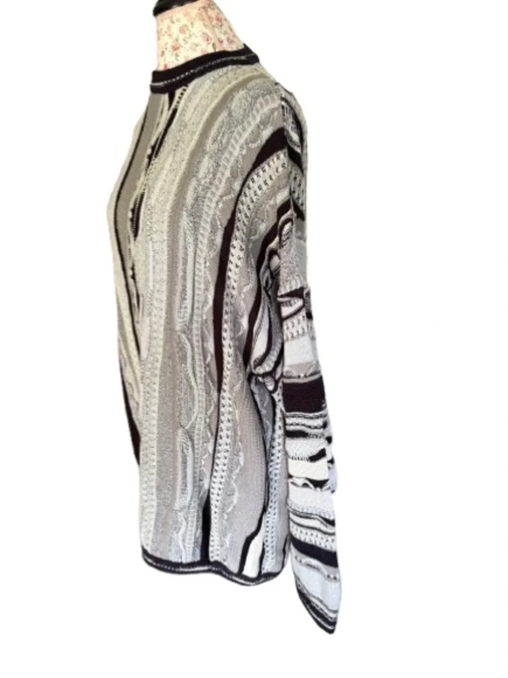 Vintage Bergati 3D Knit Sweater XXL Deadstock